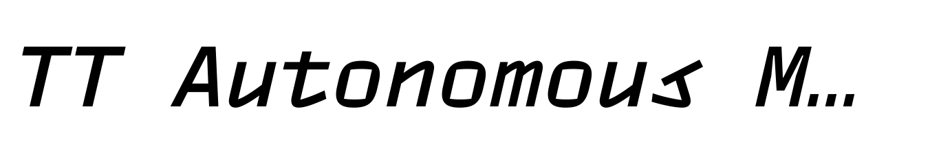 TT Autonomous Mono Medium Italic